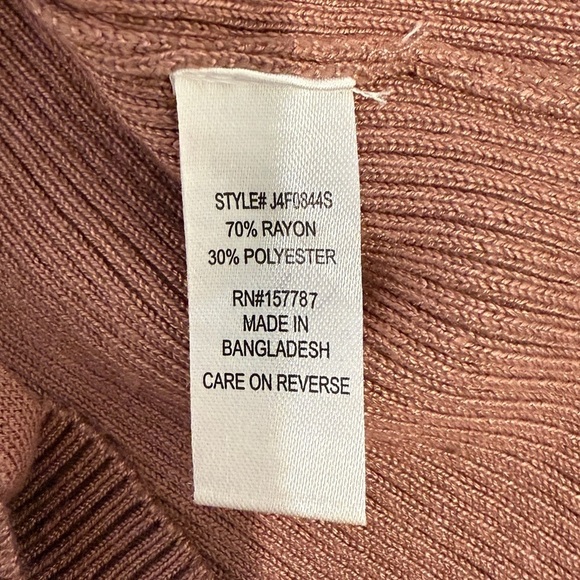 Full Circle Trends Mauve Front Tie Long Sleeve Cardigan (M) - Picture 7 of 7